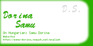 dorina samu business card